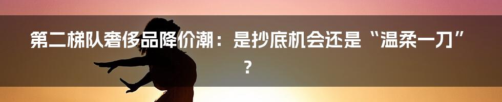 第二梯队奢侈品降价潮：是抄底机会还是“温柔一刀”？