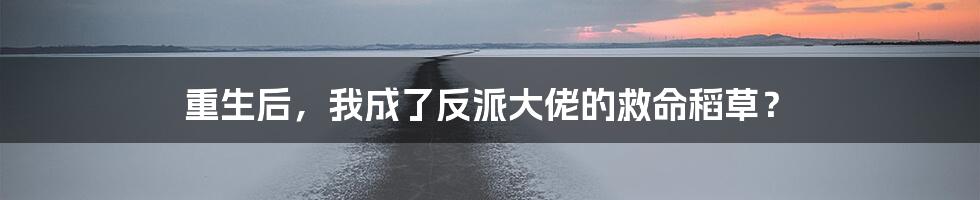 重生后，我成了反派大佬的救命稻草？