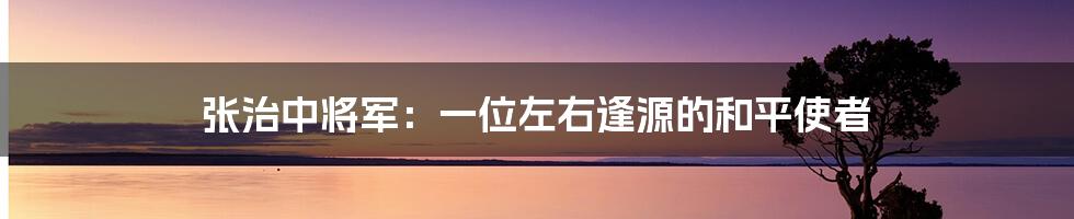 张治中将军：一位左右逢源的和平使者