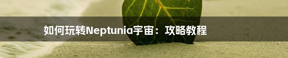 如何玩转Neptunia宇宙：攻略教程