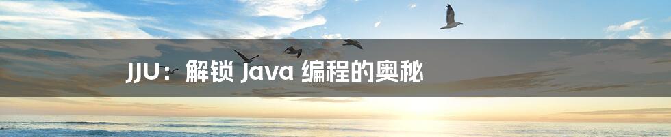 JJU：解锁 Java 编程的奥秘